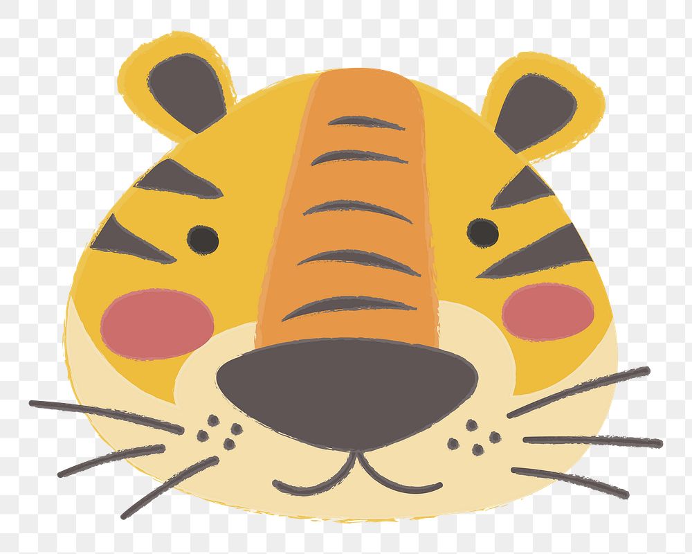 Tiger png illustration, transparent background