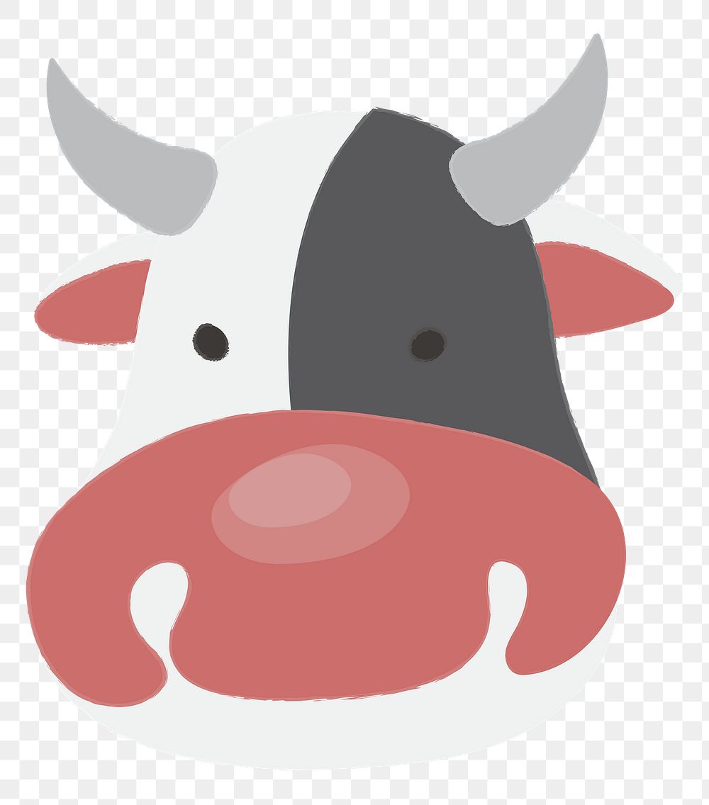 Cow, farm animal png illustration, transparent background