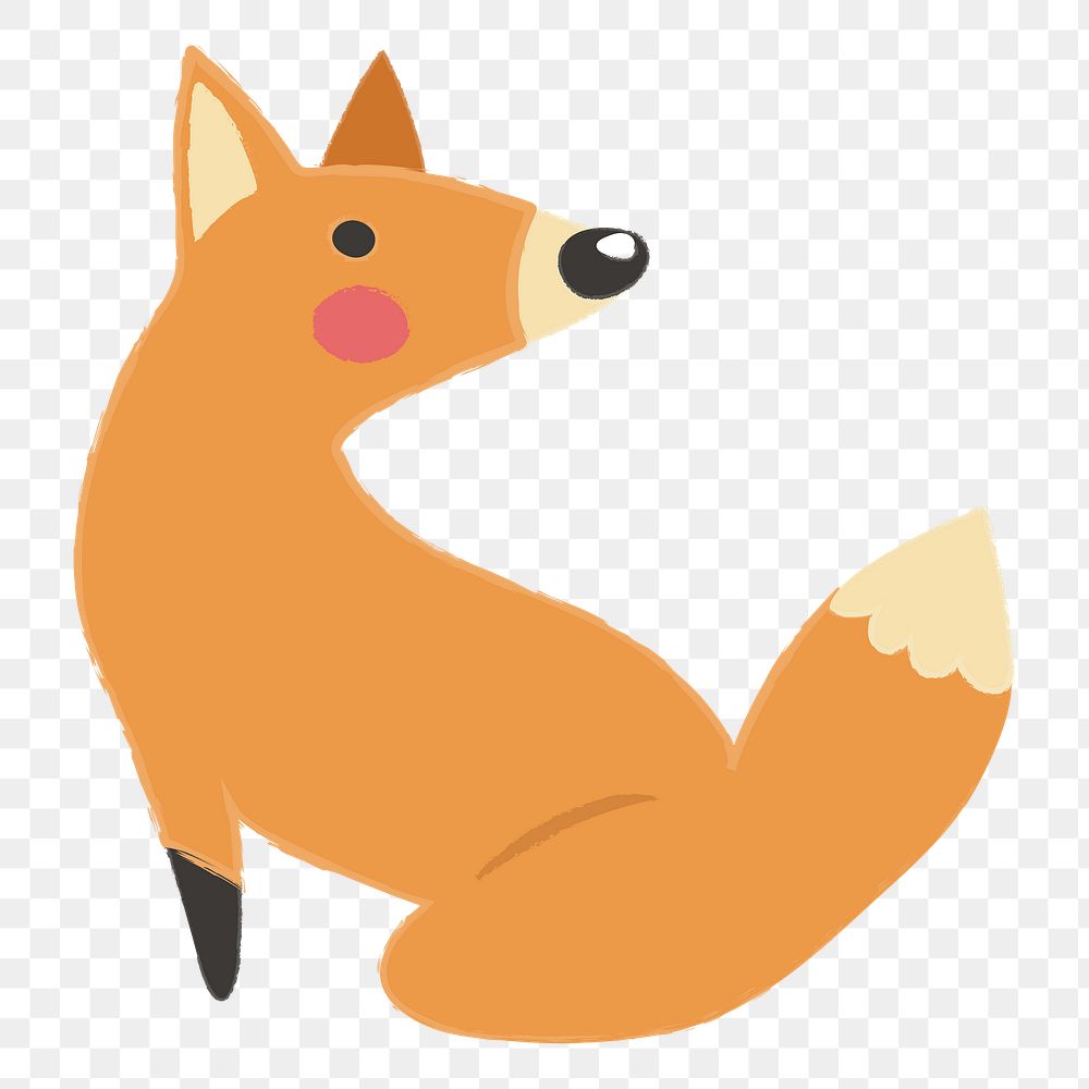 Fox png illustration, transparent background