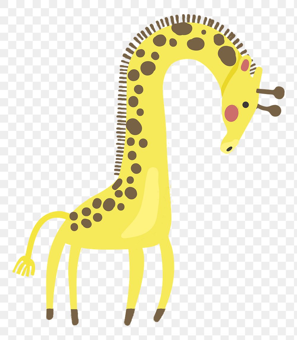 Giraffe png illustration, transparent background