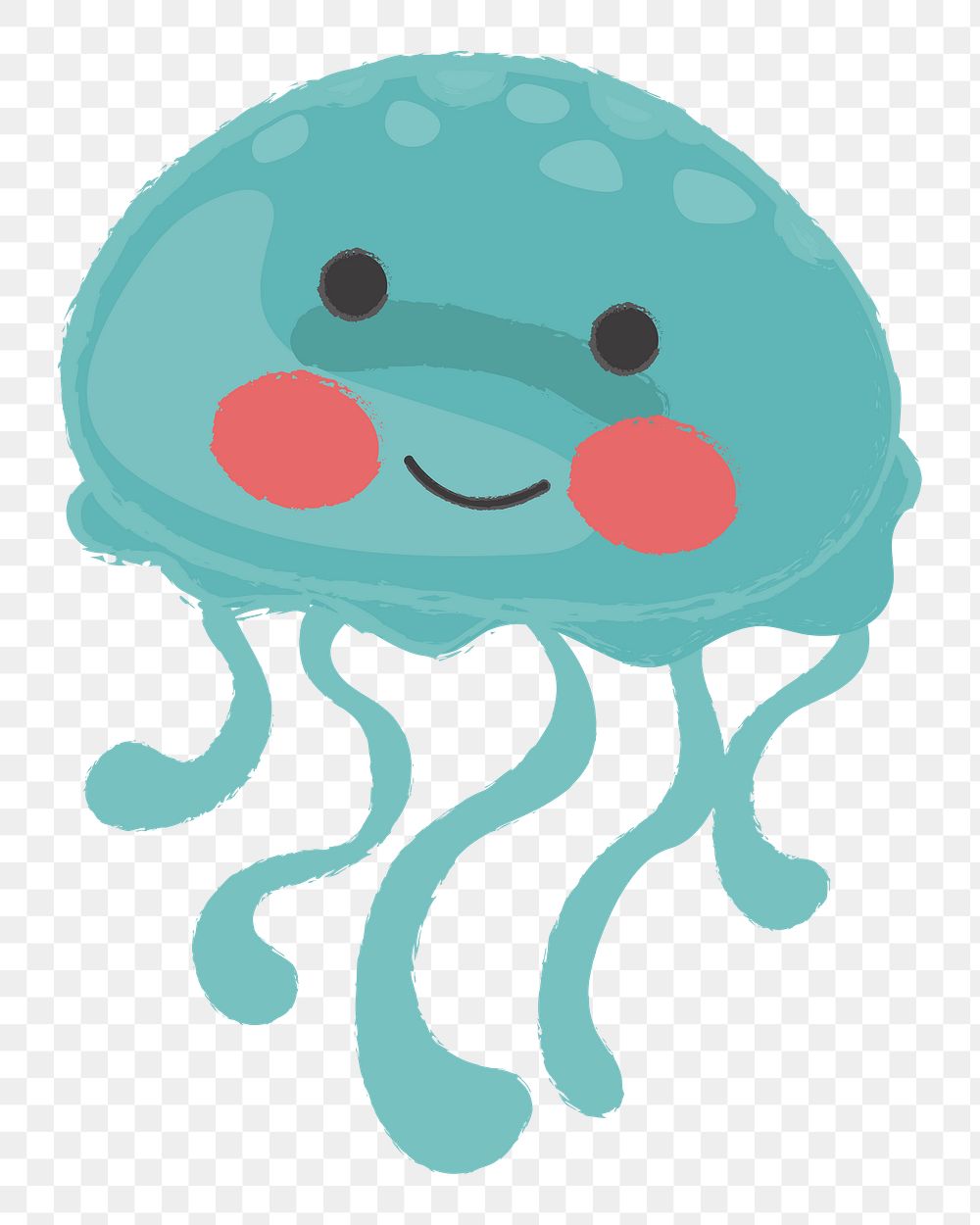 Jellyfish png illustration, transparent background