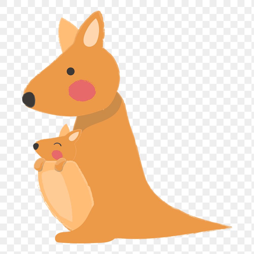 Kangaroo png illustration, transparent background