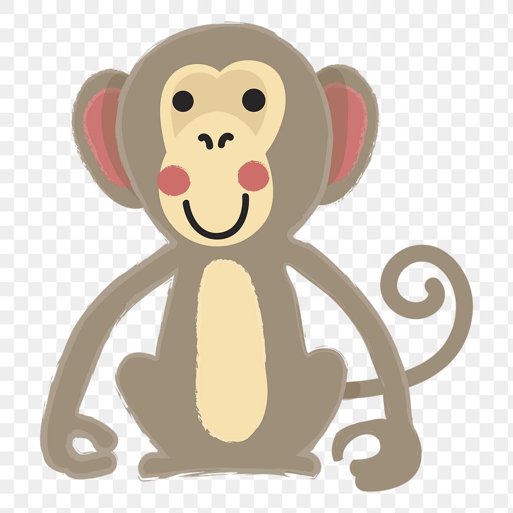 Monkey png illustration, transparent background