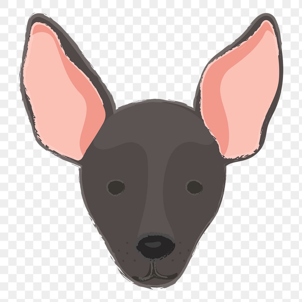 Png mini pinscher dog hand drawn sticker, transparent background