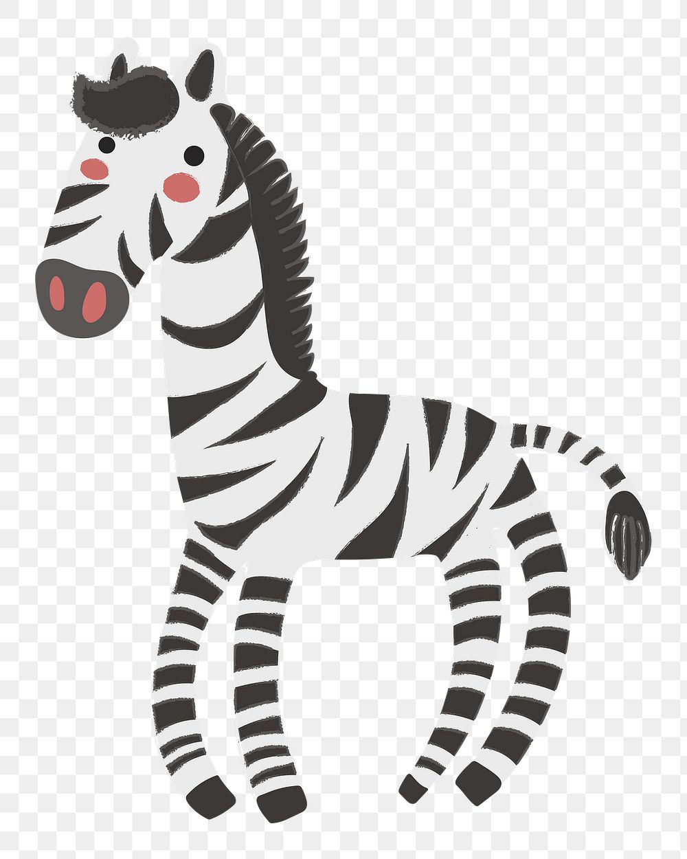 Zebra png illustration, transparent background