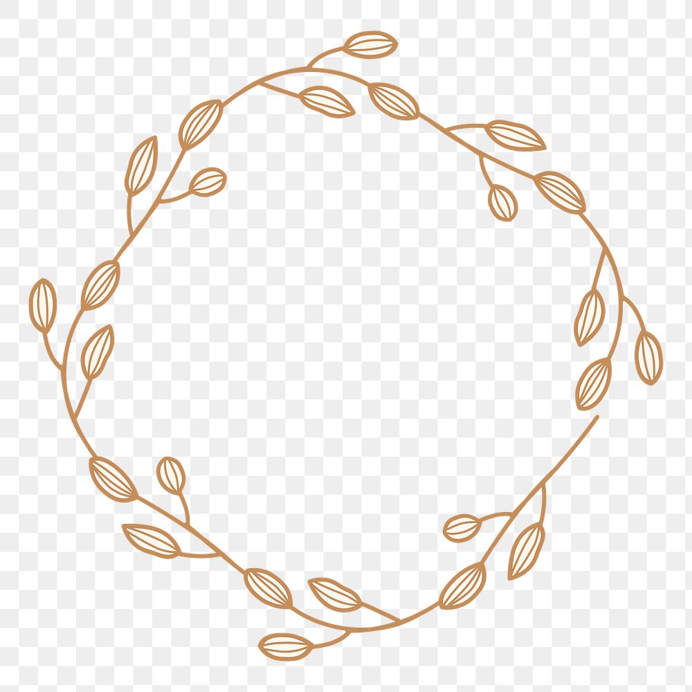 Floral frame png, transparent background