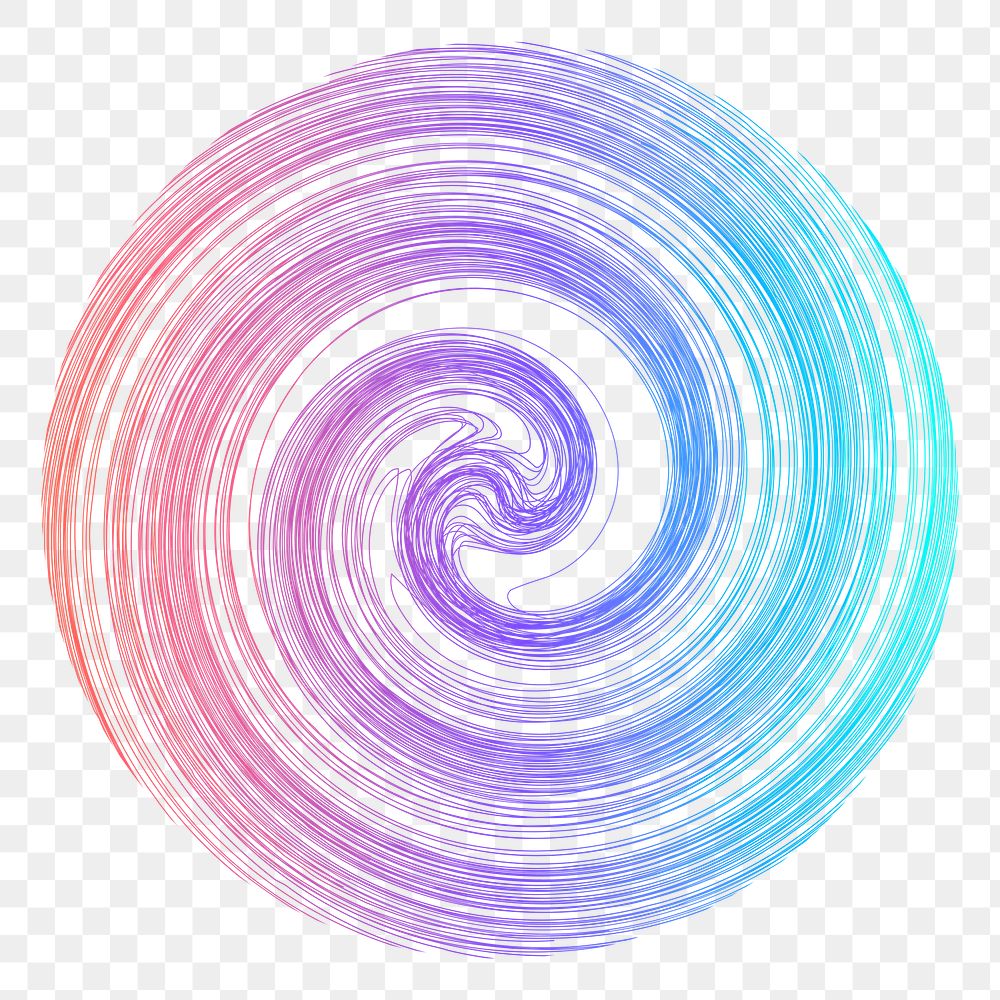 Png gradient spiral overlay, transparent background