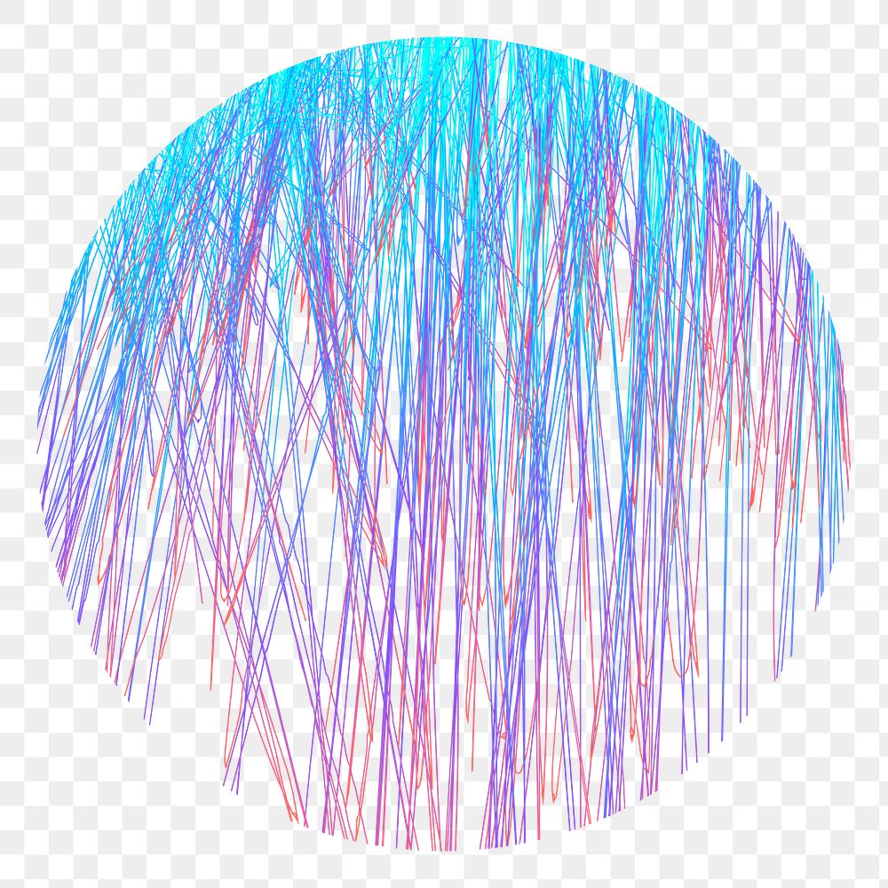 Png neon lines circular overlay, transparent background