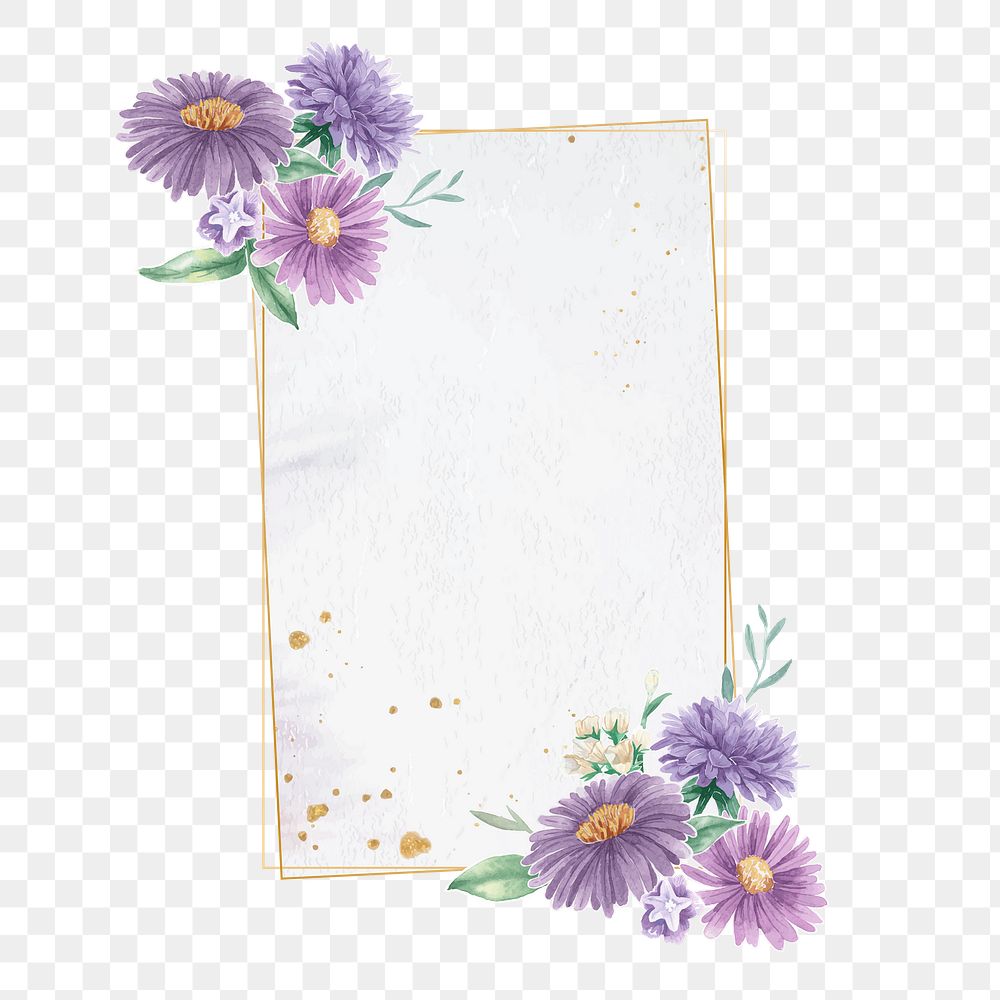 Purple flower png badge, transparent background