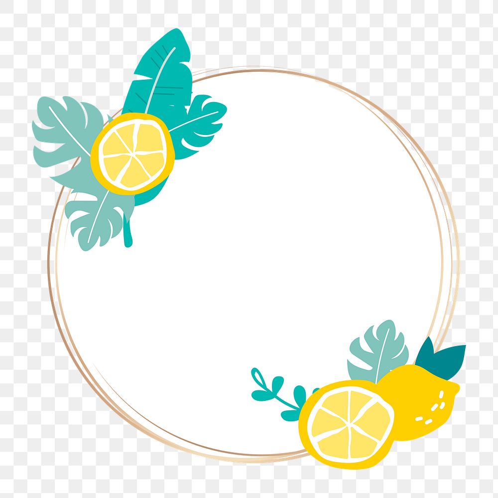 Lemon png badge, transparent background