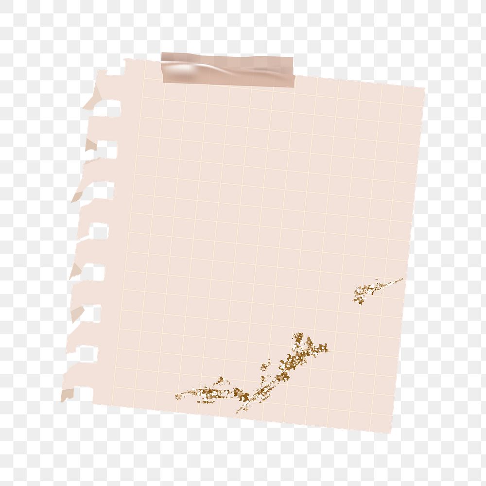 Notepaper png sticker, transparent background