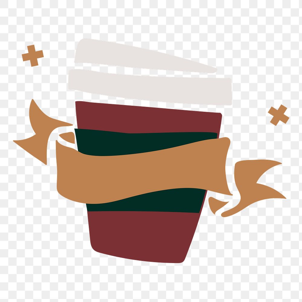 Png coffee element, transparent background