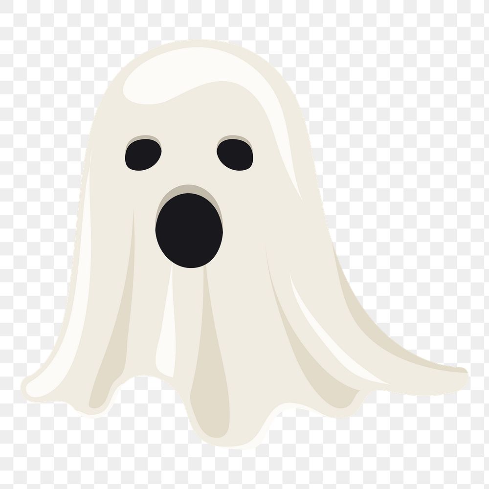 Png cute white ghost sticker, | Premium PNG - rawpixel