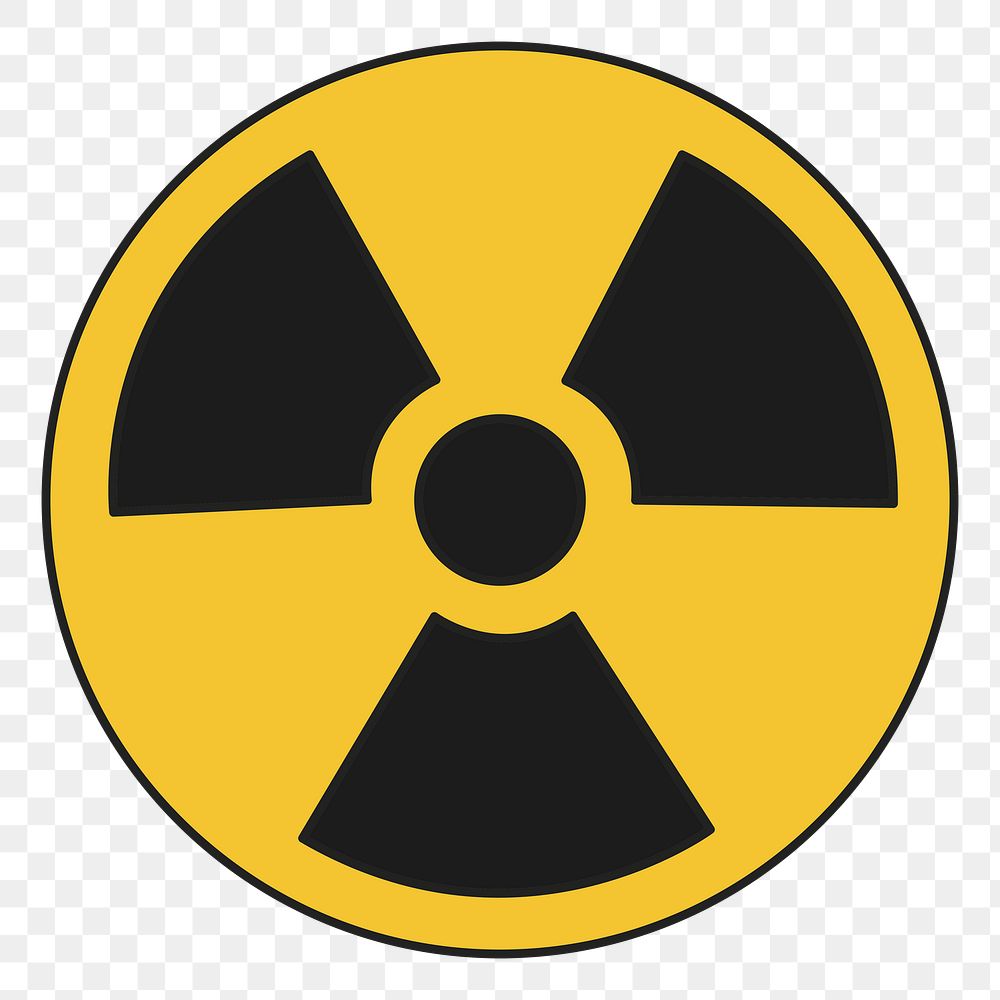 PNG Radioactive icon illustration sticker, transparent background