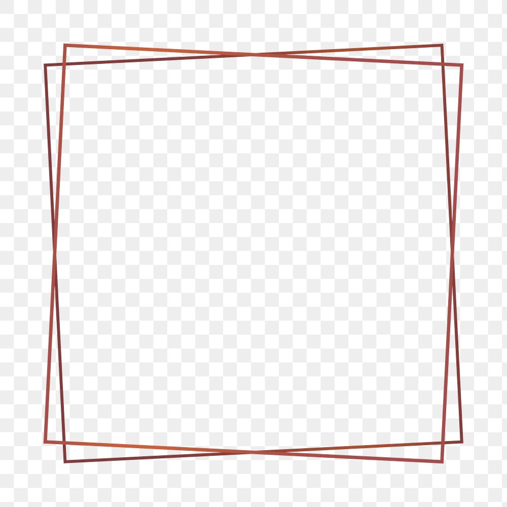 Modern png frame, transparent background