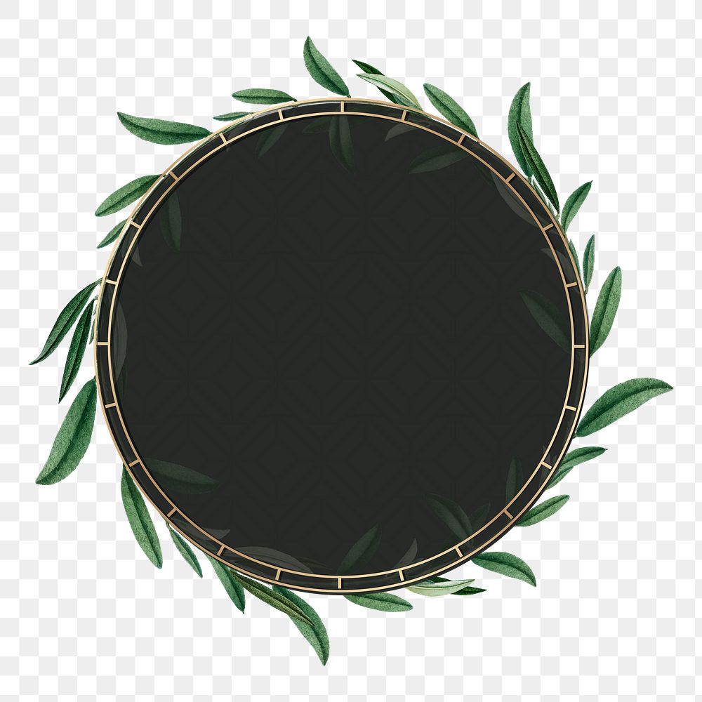 Leaf png frame, transparent background