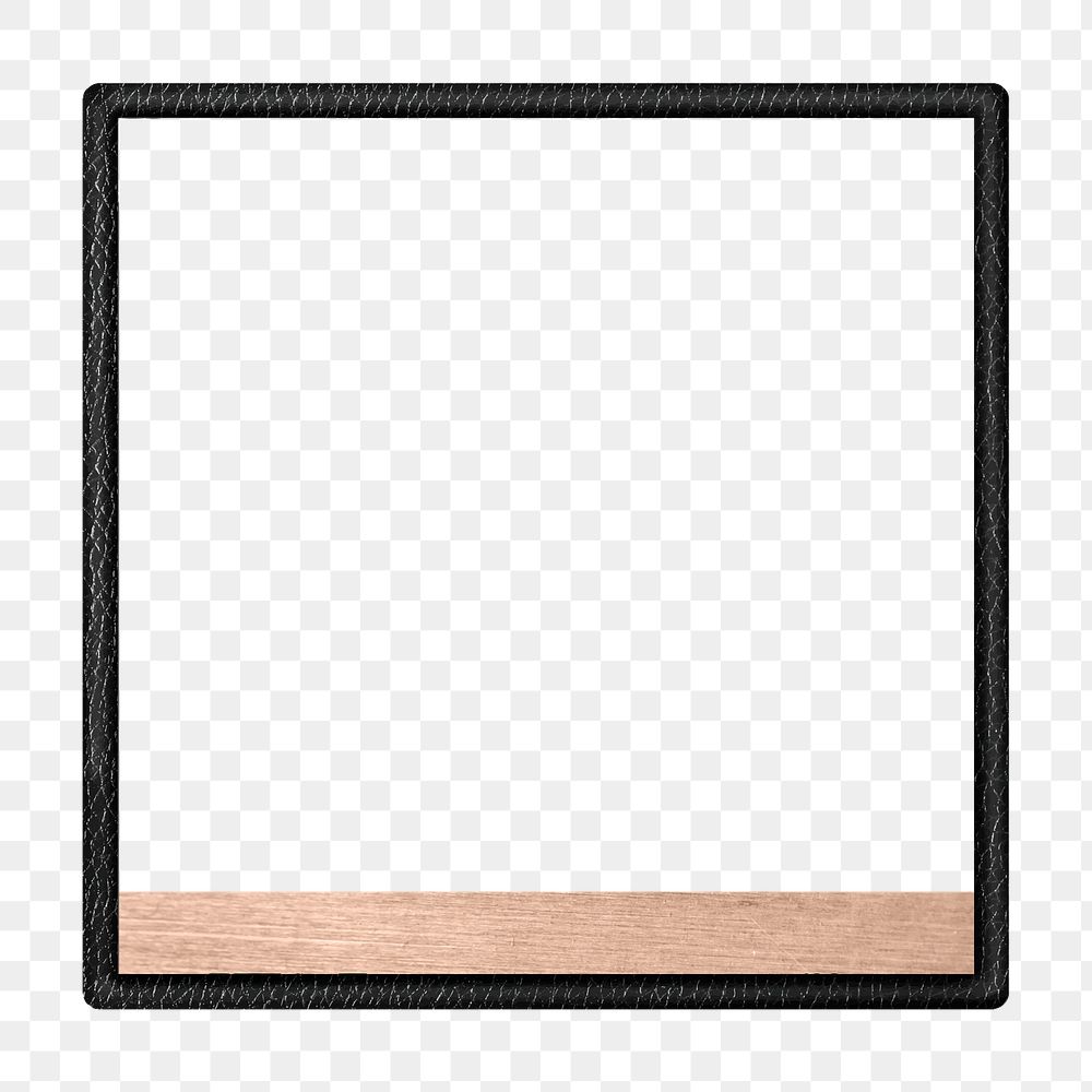 Wooden png frame, transparent background