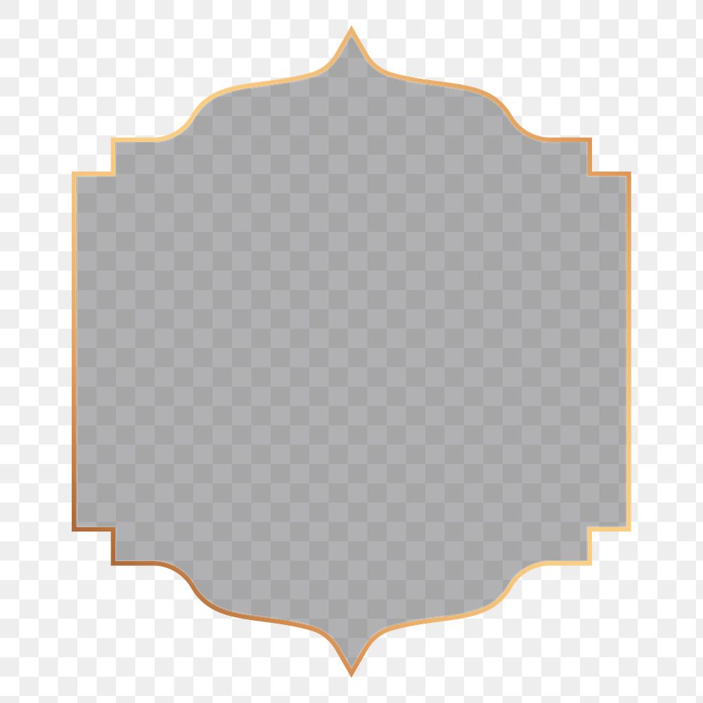 Png Islamic design frame, transparent background