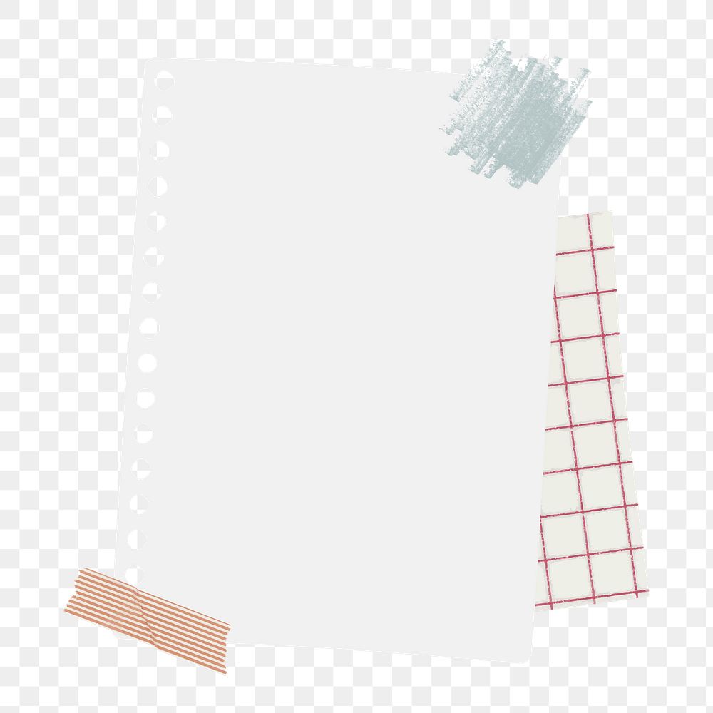 Notepaper png sticker, transparent background