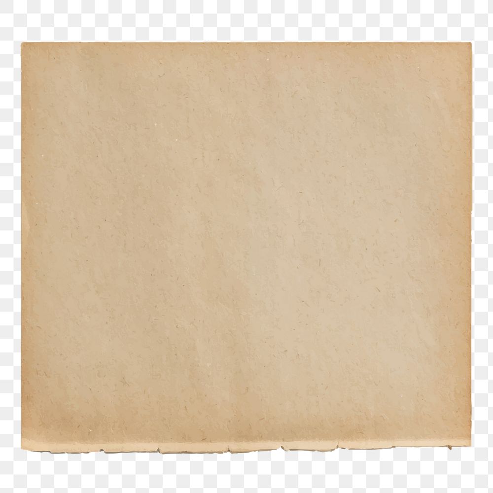Png square brown notepaper, transparent background