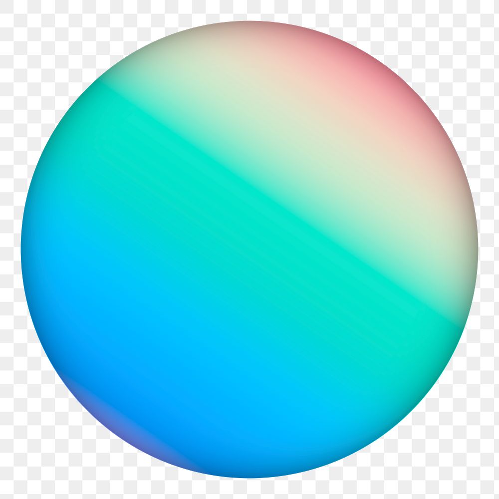 Png rainbow holographic circle badge, transparent background