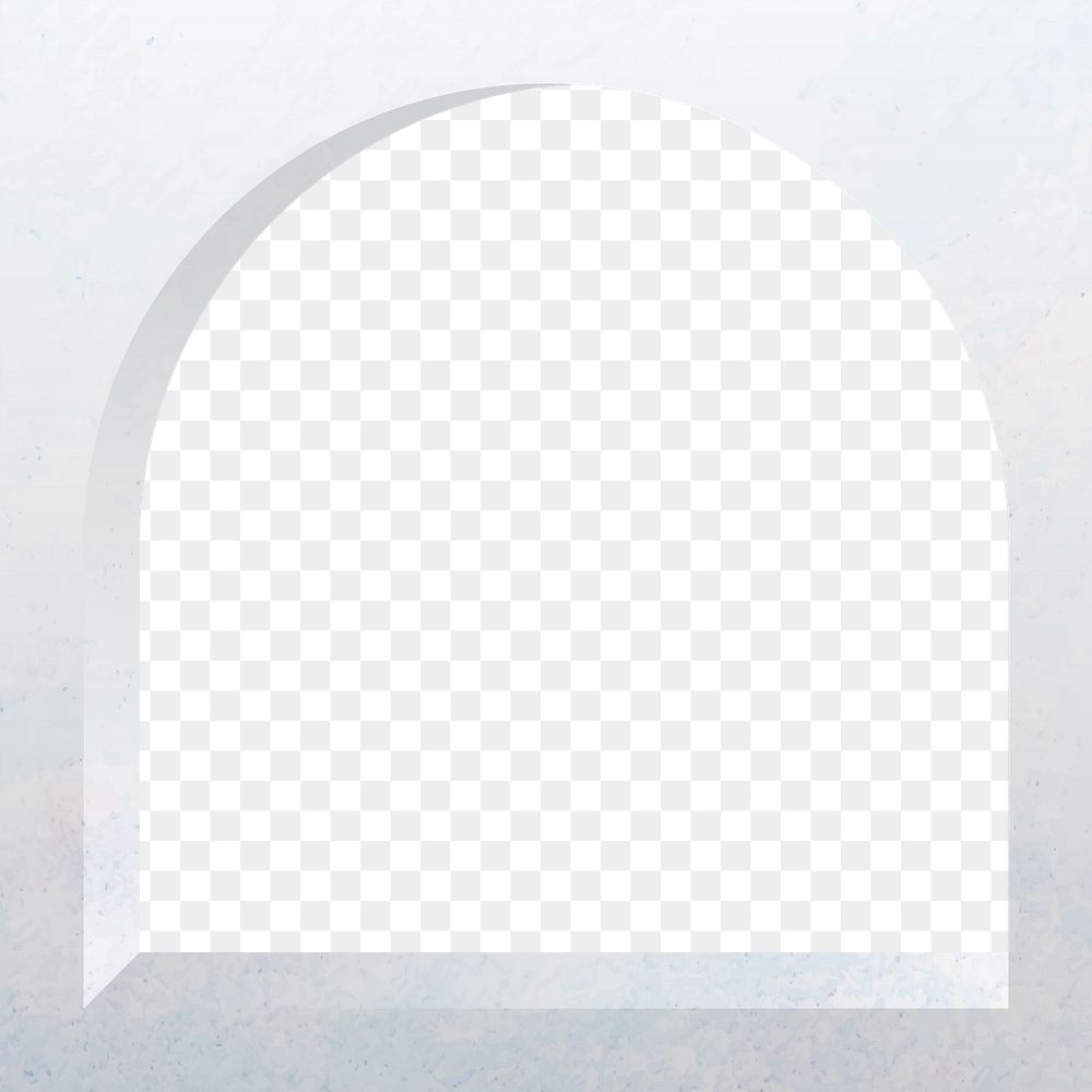 3D arch png frame, transparent background