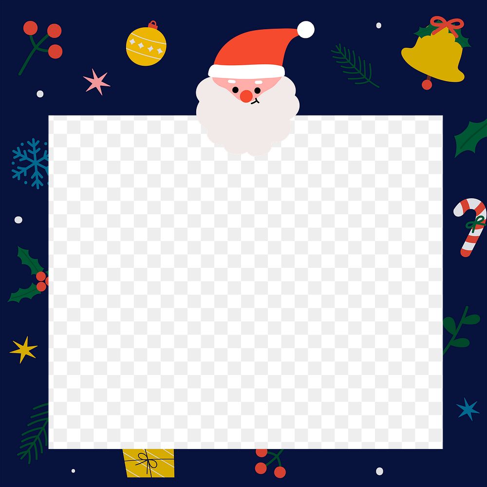 Png blue Christmas design border | Premium PNG - rawpixel