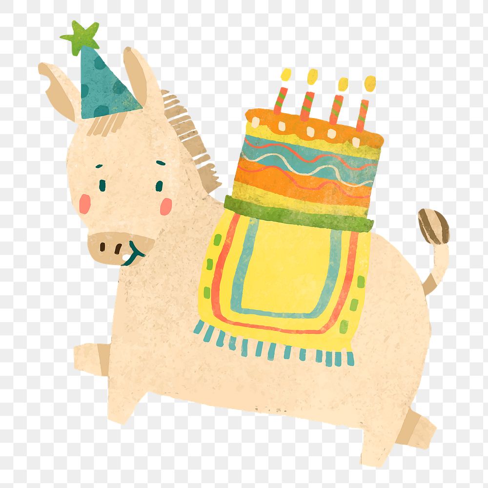 Png cute festive horse doodle sticker, transparent background