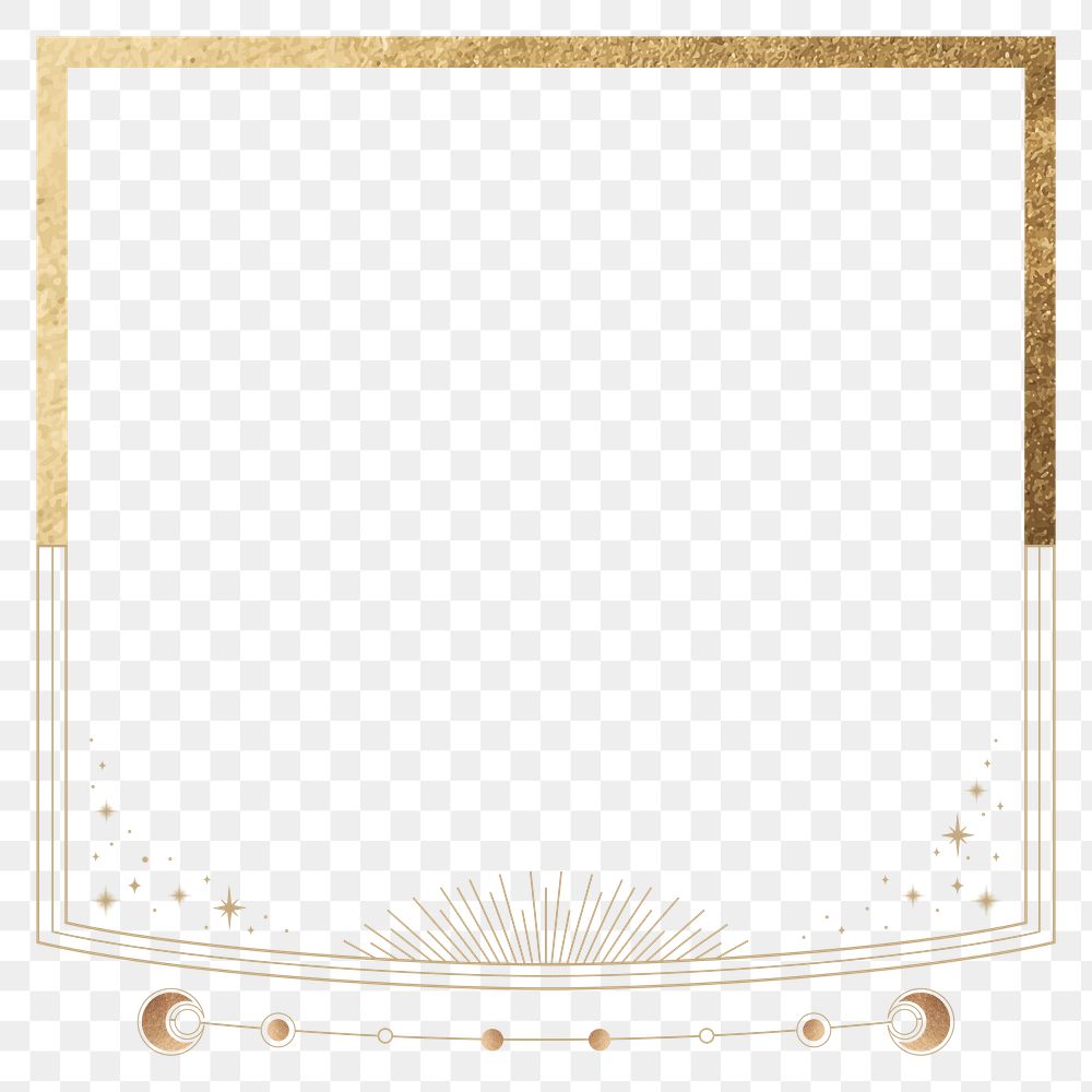 Celestial png frame, transparent background