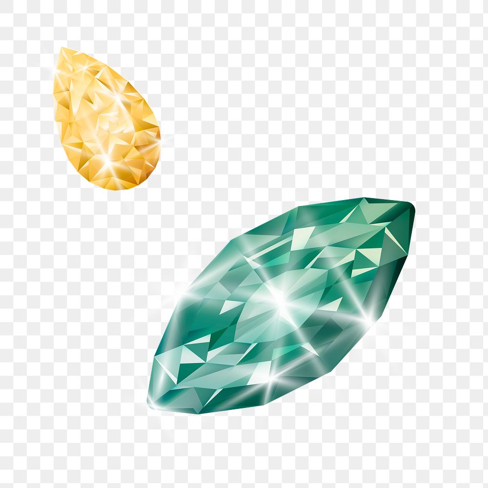 Png luxurious diamond element, transparent background