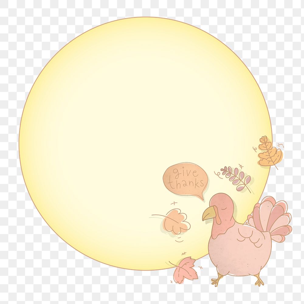 Thanksgiving badge png frame, transparent background