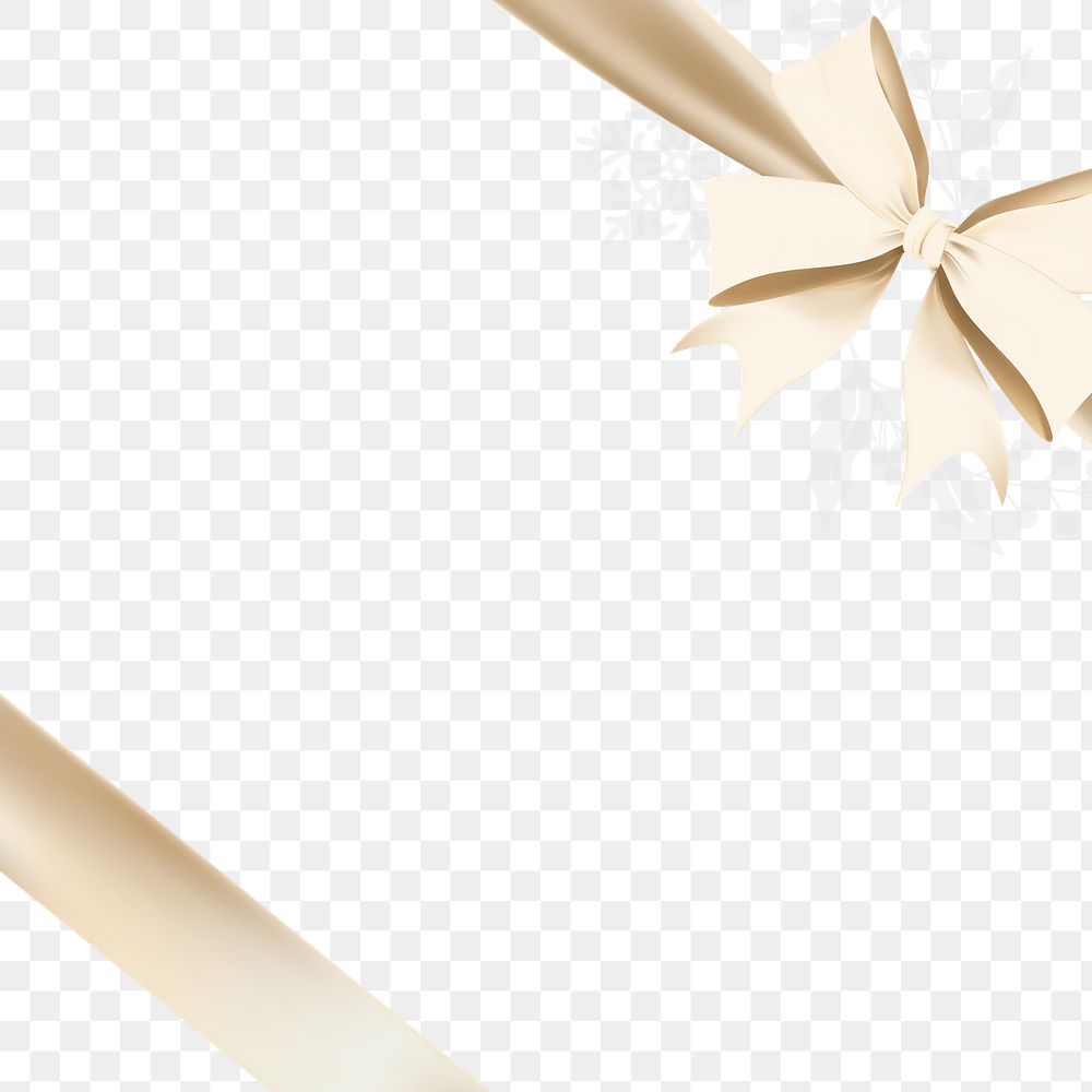 Ribbon border png element, transparent background