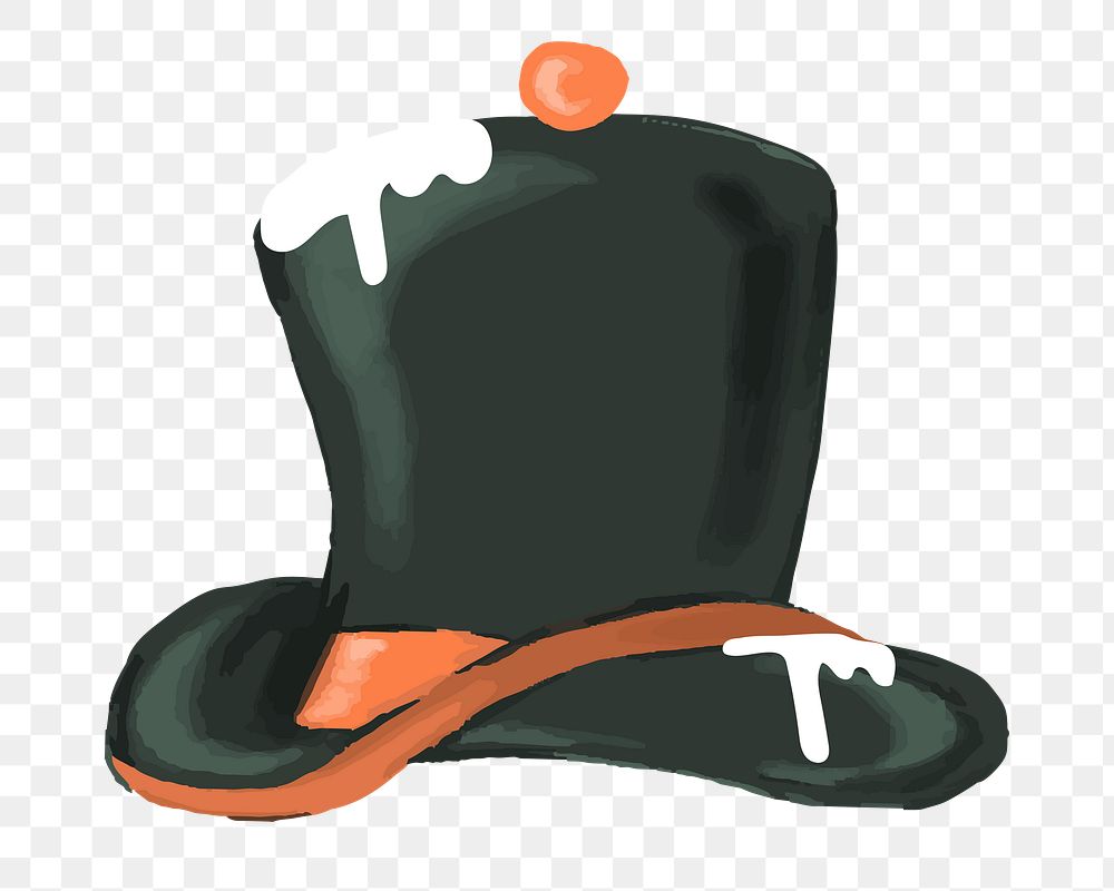 Christmas top hat png illustration, transparent background