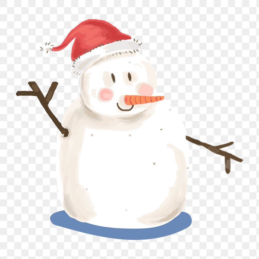 Snowman png illustration, transparent background