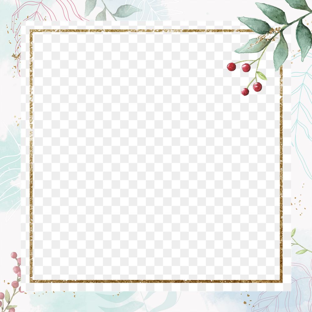 Png Christmas design border frame, transparent background