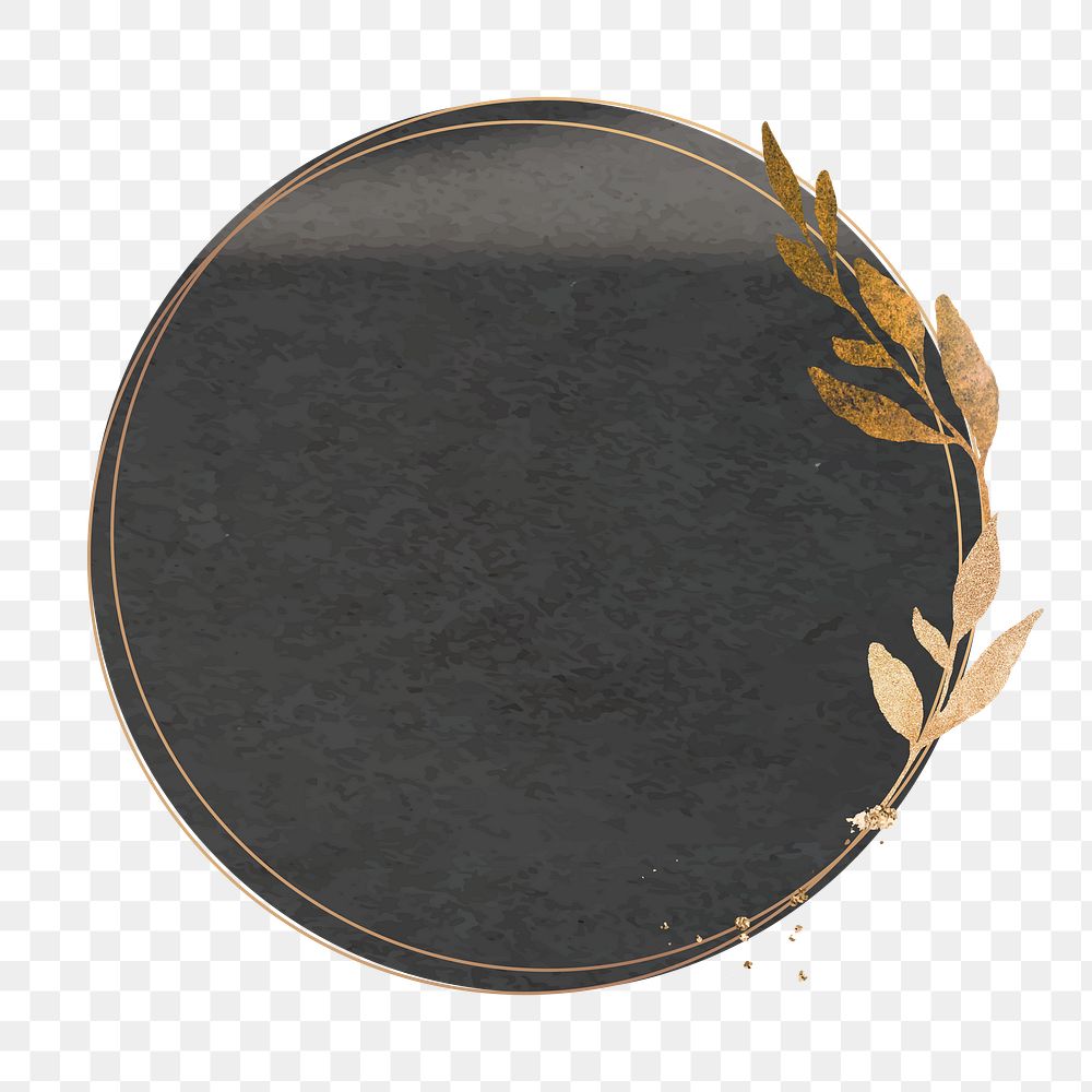 Leaf png badge, transparent background