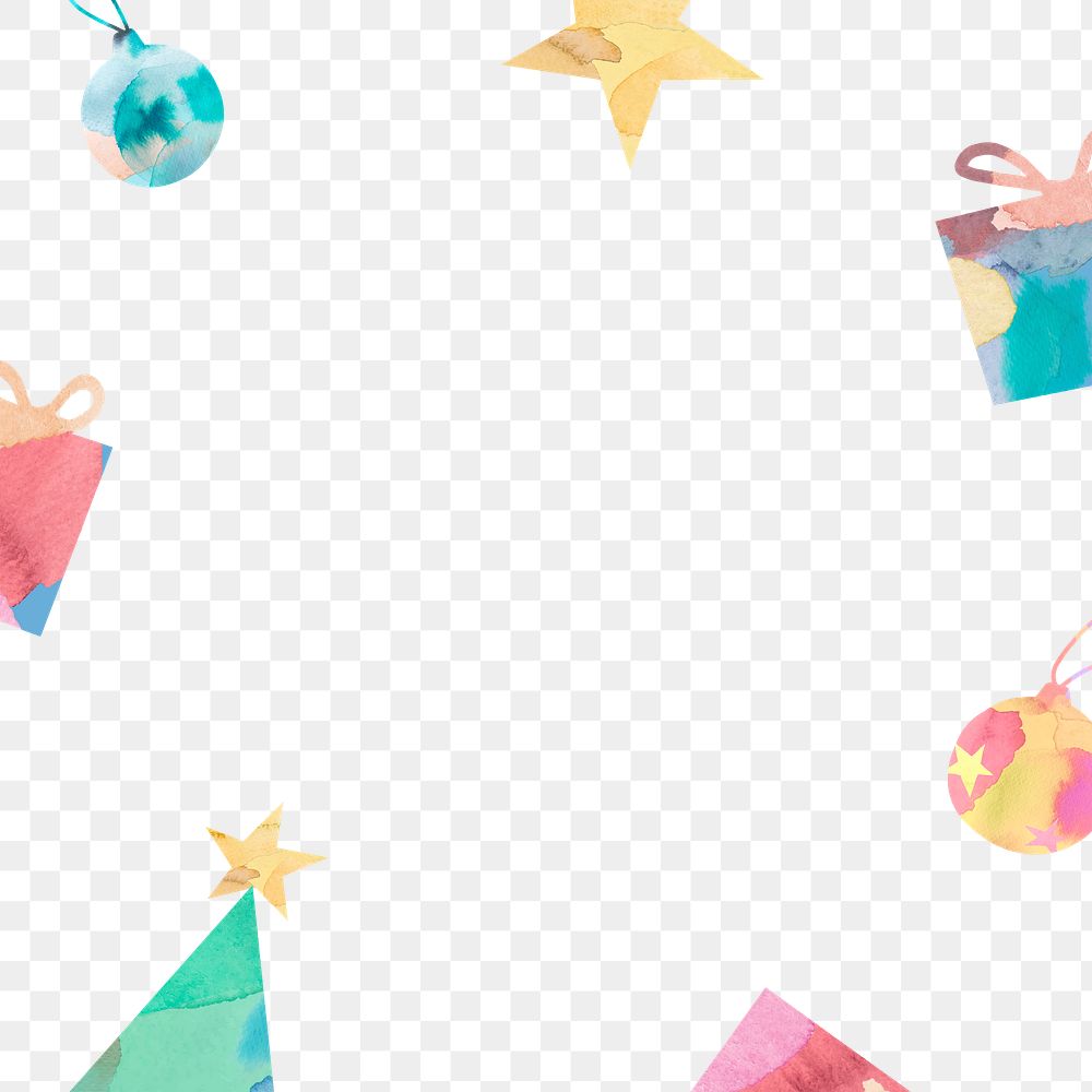 Celebration png border, transparent background