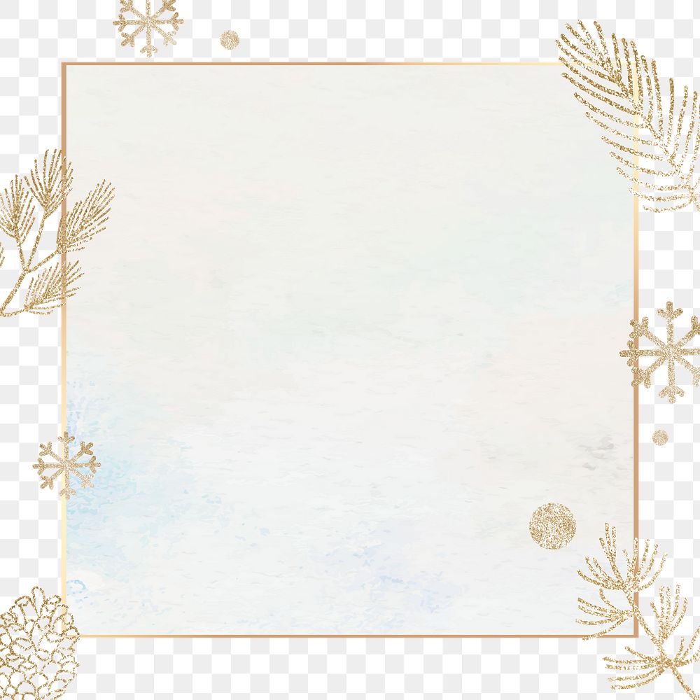 Glittery winter png badge, transparent background
