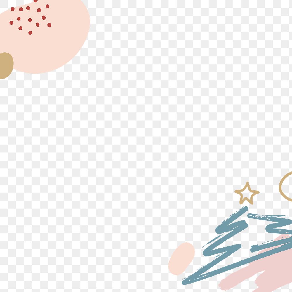 Christmas png border, transparent background