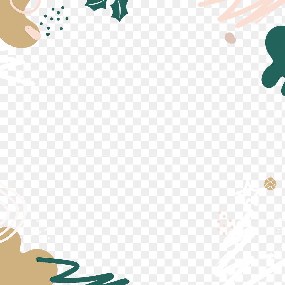 Christmas png border, transparent background