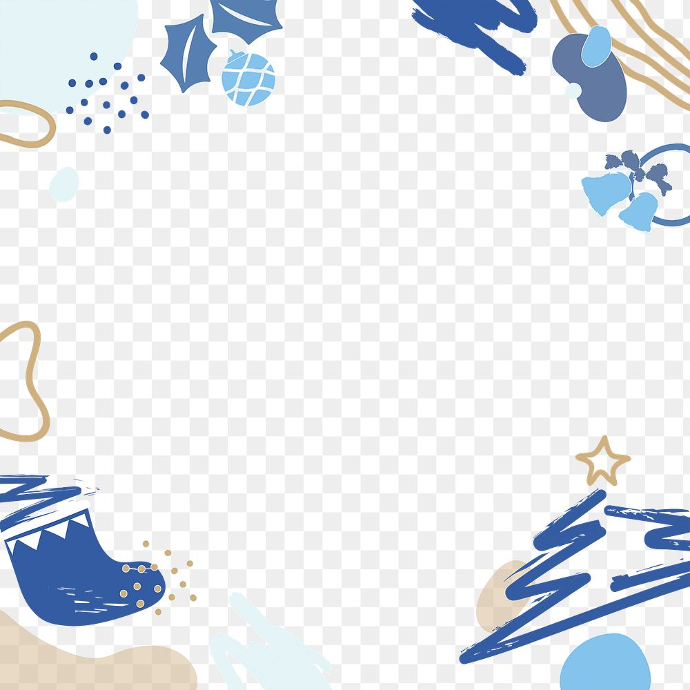 Christmas png border, transparent background