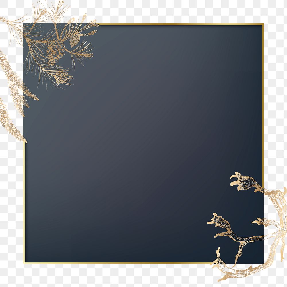 Gold winter png badge, transparent background