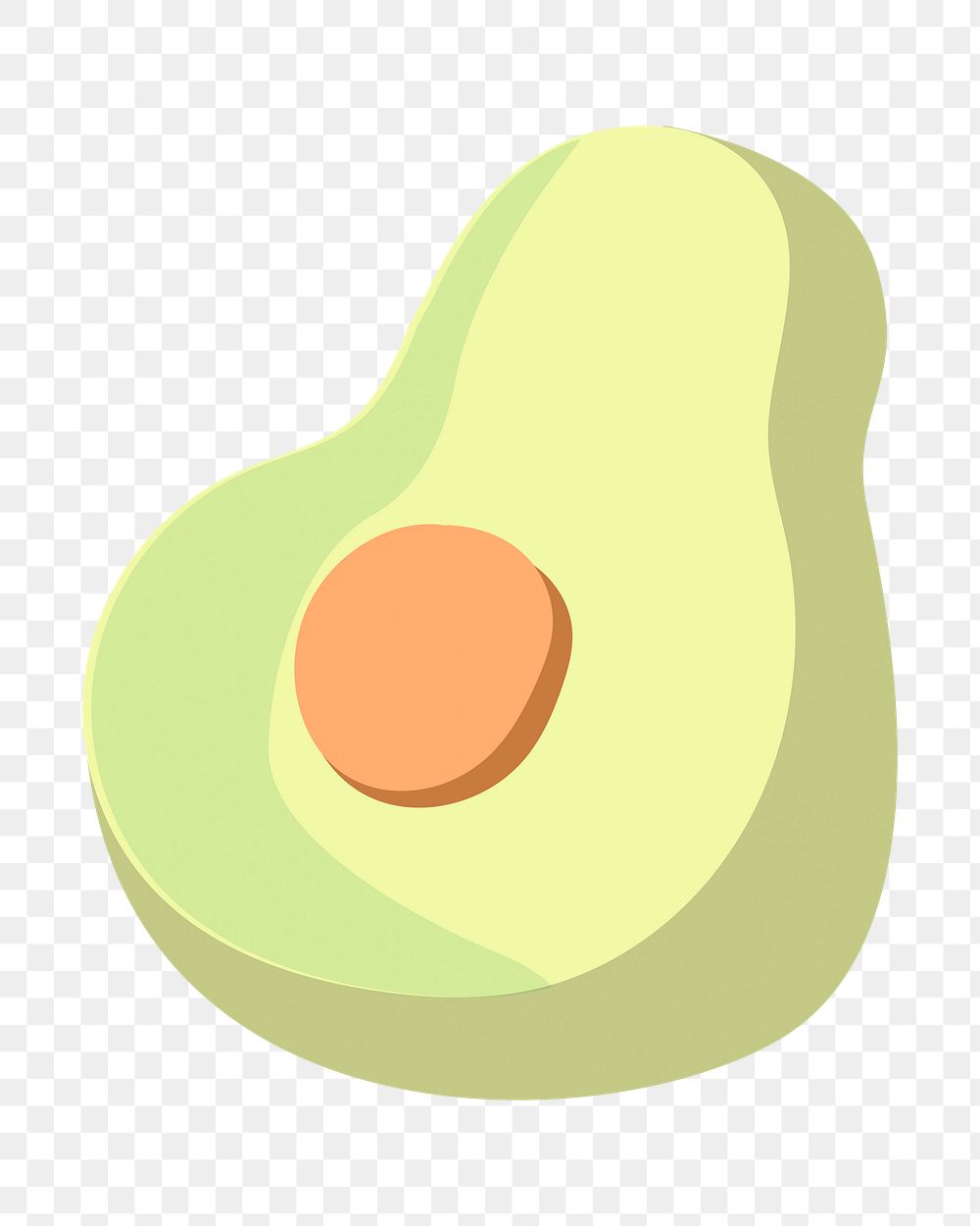 Avocado png illustration, transparent background