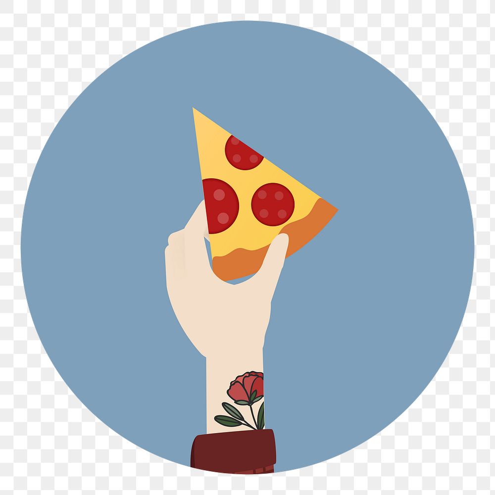 Pizza slice png food illustration, transparent background