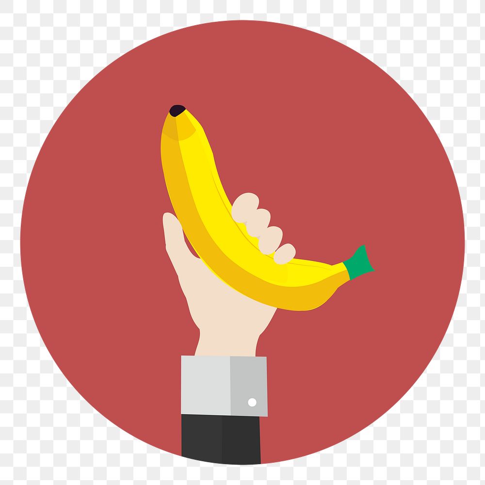 Banana png food illustration, transparent background