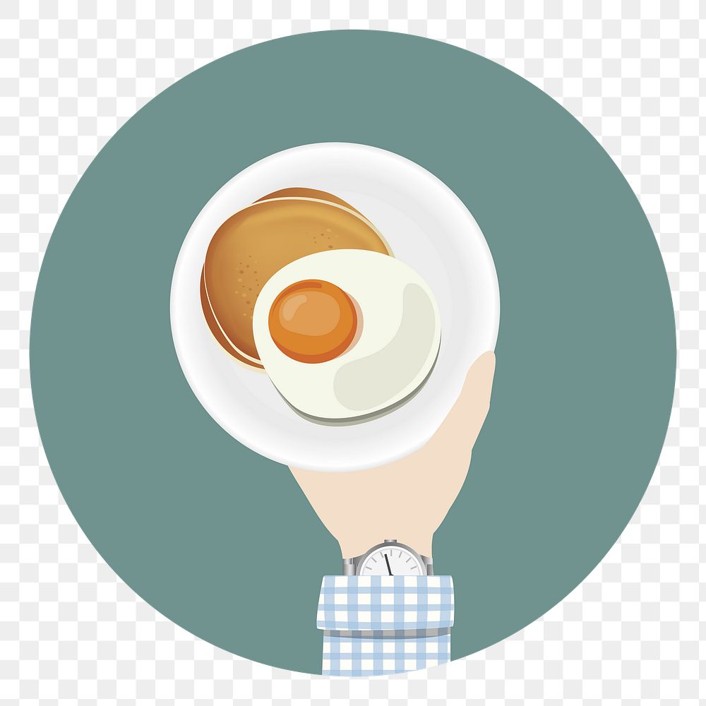 Pancake breakfast png food illustration, transparent background