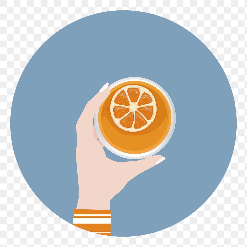 Lemon tea png food illustration, transparent background