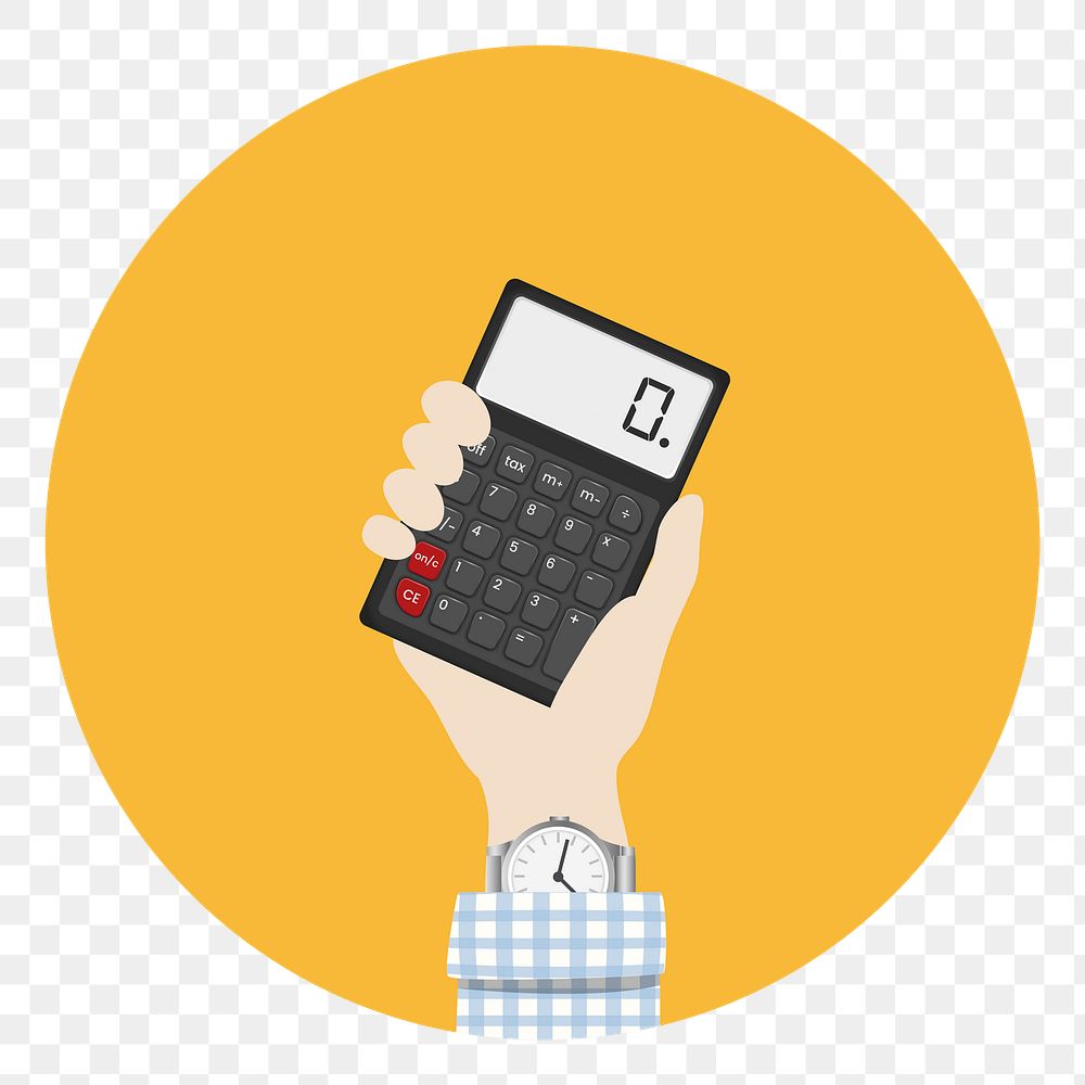 Calculator png illustration, transparent background