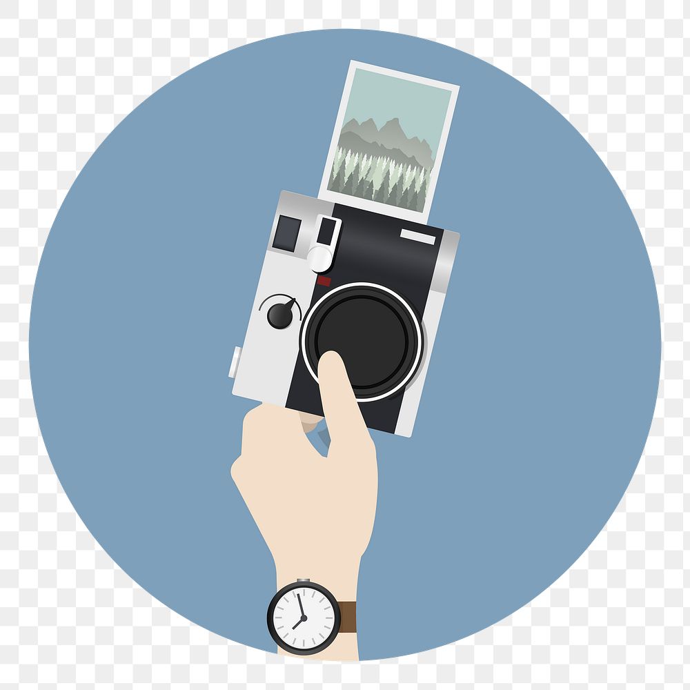 Film camera png illustration, transparent background