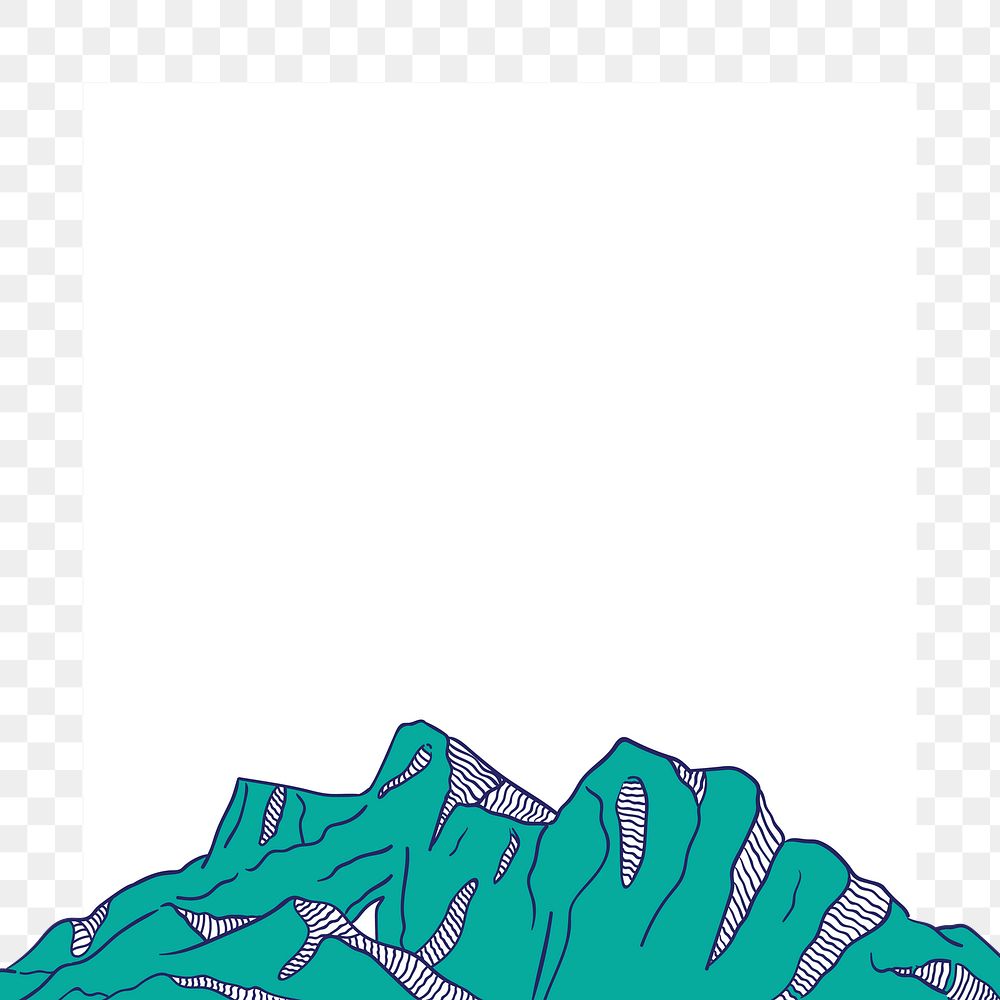 Mountain png badge, transparent background